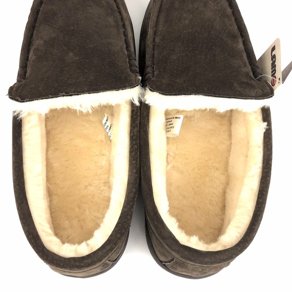 Lamo Harrison Slippers Men\'s Size 12‎ Brown Suede Leather Rubber Sole Moccasin main image 4